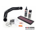 FIAT 500 ABARTH / 500T Factory Air Filter Housing Upgrade Kit - Black Silicone - Deluxe Kit w/ K&N Filter (2015 - on models)